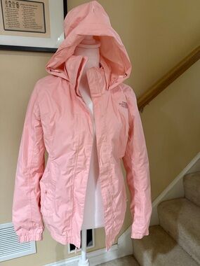 The North Face Pink Packable Hooded Shell Jacket